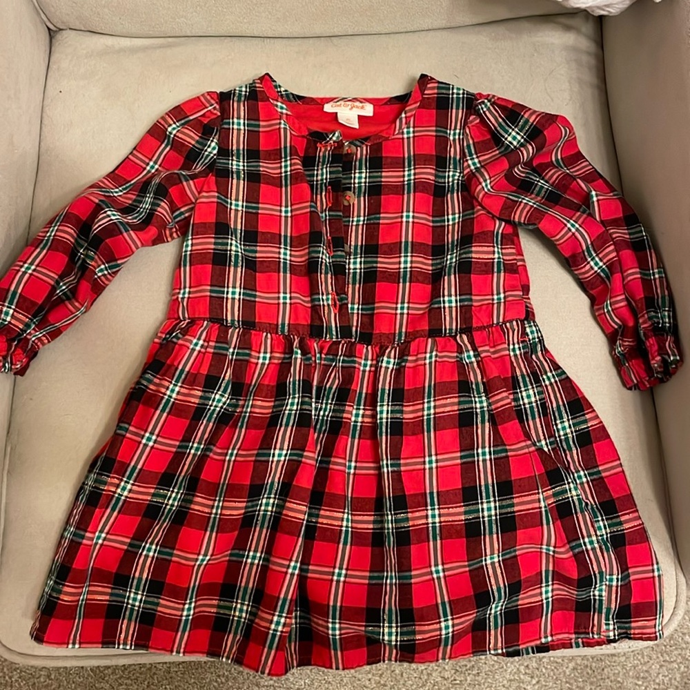 Cat & Jack 2T Christmas Plaid Dress
